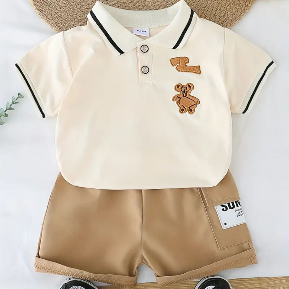 Conjunto Menino Polo Ursinho Estiloso