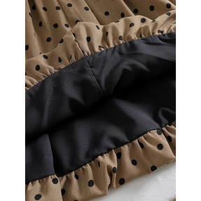 Vestido Infantil Vintage Poá sem Manga Casual